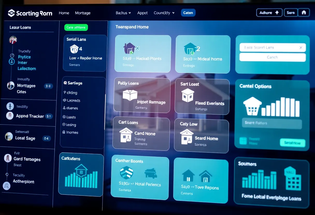 Illustration of Douglas Elliman's mortgage platform features
