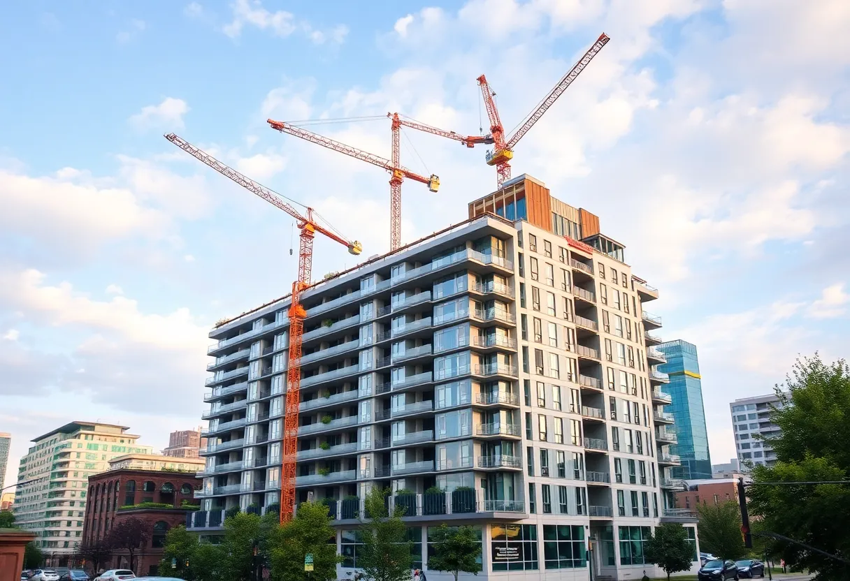 Construction of luxury apartment building 1301 in Washington D.C.