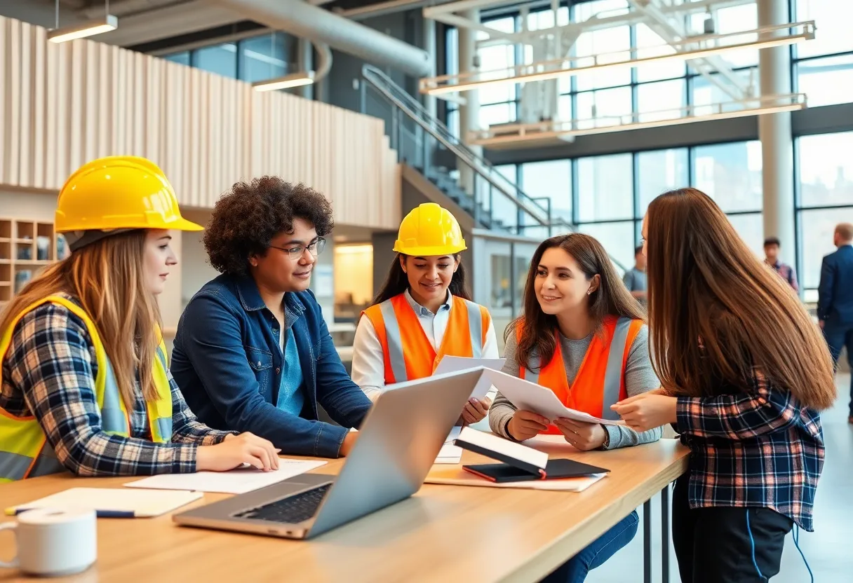 Students participating in construction management classes at Mississippi State University